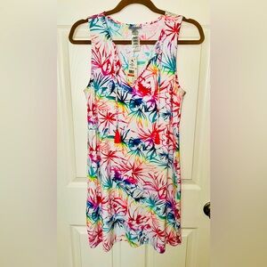Tommy Bahama Split Neck Rainbow Spa Size Small